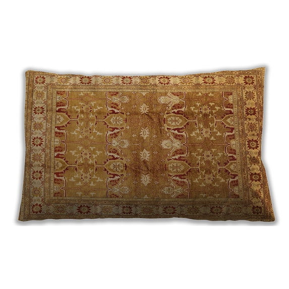 Ahgly Company Outdoor Rectangular Mid-Century Modern Lumbar Throw Pillow, 13 inch by 19 inch