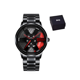 thumbnail image 1 of Reloj Moda Hombre Disco Metal Cuarzo con Bisel Belug Negro, Rojo, 1 of 5