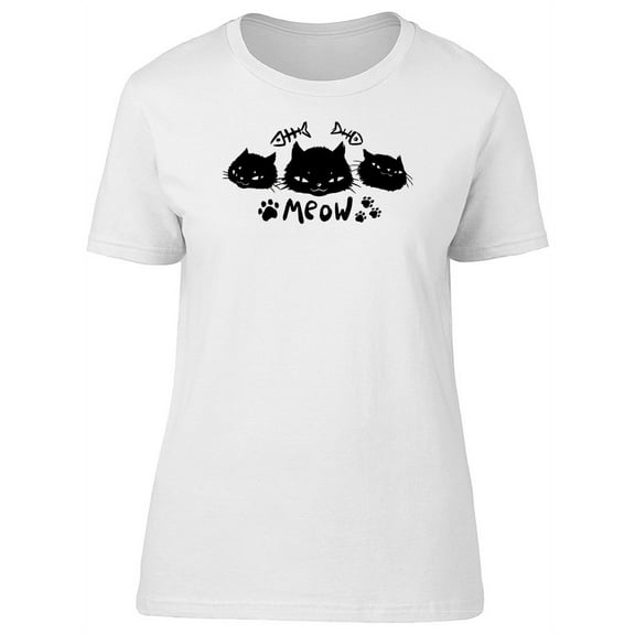 Three Black Cats T-Shirt Women -Image by Shutterstock, Female Large