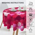 thumbnail image 4 of Valentine''s Day Love Heart Round Tablecloth 60 Inch, Washable Polyester Table Cloth Cover, Water Resistant Spill Proof Table Cloth for Kitchen Holiday Dining Room Party Picnic Decor, 4 of 6