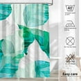 thumbnail image 3 of Bathroom Accessories Waterproof Shower Curtain, Leaf Pattern, High Quality Shower Curtain 72"x72" with Hooks, 3 of 8