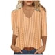 thumbnail image 2 of Fiudx Camisetas para Mujer Top con Cuello En V y Manga 3/4 con Estampado Informal a La Moda para Mujer, 2 of 5