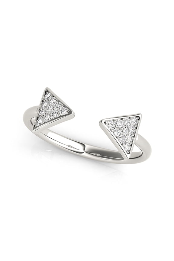 0.20 Ct. Arrow Head Diamond Fashion Ring In 10K White Gold