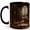 Black, variant on Gothic Library Coffee Mug, Vintage Bookshelf Reading Room Design, 11 oz Ceramic Cup
