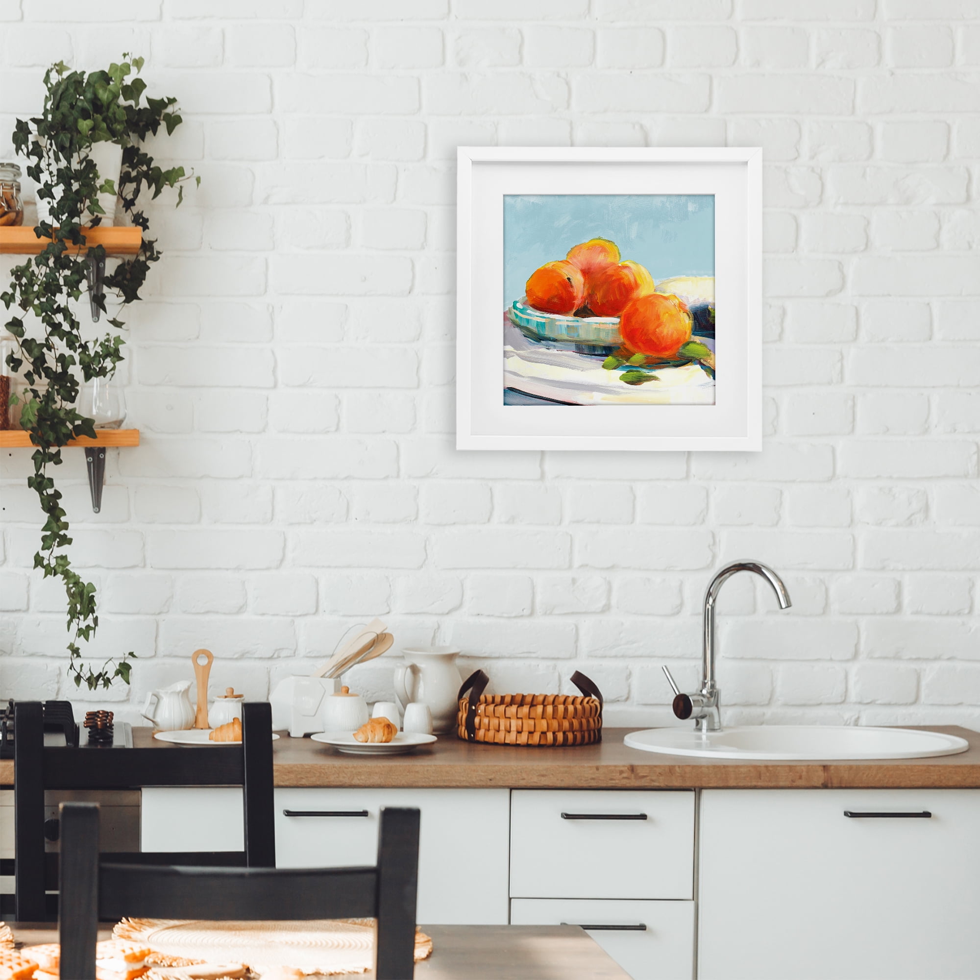 Stupell Industries Citrus Plantation Still Life White Framed Print Under Glass, design by Jane Slivka