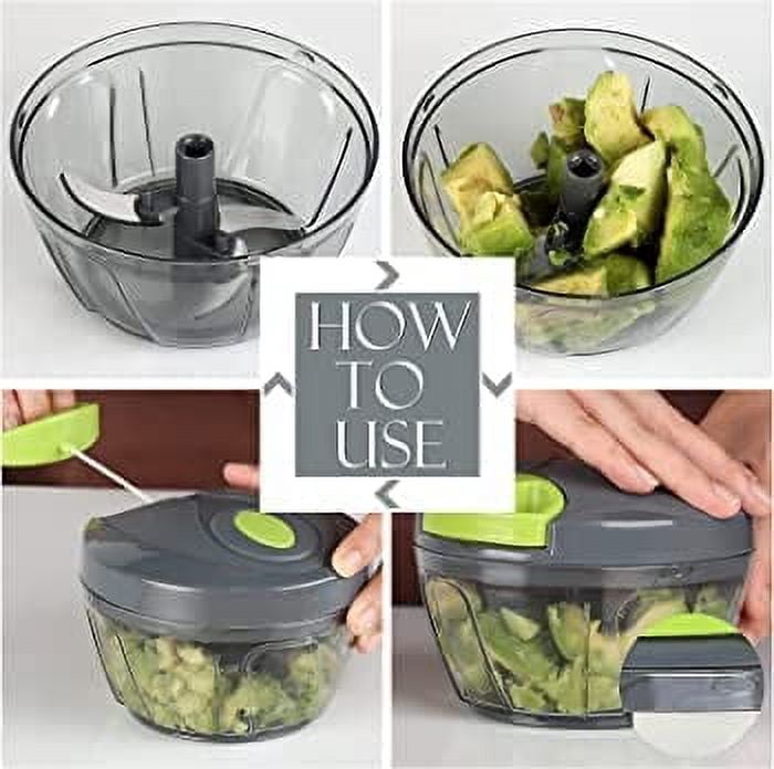 Vegetables Chopper Manual Food Processor , Ourokhome Portable Pullover String Garlic Mincer