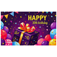 thumbnail image 2 of Vibrant Colorful Background for 30th Birthday Celebration Party Happy Birthday Banner Balloons Gift Box Decors Photography Props Party Supplies, 2 of 7