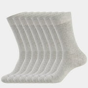 WANDER Men's Dress Socks Cotton Thin Classic Lightweight Socks 8 Pairs Solid & Patterned Soft Breathable Socks