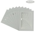 thumbnail image 2 of Mid Grey Acid Free 12x16 Picture Frame Mats with White Core Bevel Cut for 8x10 Pictures - Fits, 2 of 3