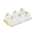 thumbnail image 2 of WeiLaiKeQi Dry Fruit Tray with Lid Decorative Serving Plate for Holiday Wedding Kitchen Clear 6 Girds, 2 of 9