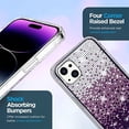 thumbnail image 4 of Case for iPhone 14 Plus 6.7 inch,Bling Diamond Phone Case for Women 3D Crystal Shiny Sparkly Protective Cover with 10 FT Drop Protection & Electroplate Plating Bumper & Luxury Fashion Case,Purple, 4 of 7
