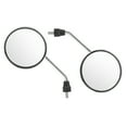 thumbnail image 1 of Motorcycle Rear View Mirror, 8mm Thread Motorcycle Wing Mirror Clear Vision 2pcs Round Adjustable Angle Metal Alloy Waterproof  for ATV for Scooter, 1 of 7
