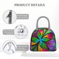 thumbnail image 4 of Easygdp Multicolored Beautiful Flower Bolsa de Almuerzo Insulada Grande, Forro de Aluminio, Diseño Espacioso, a Prueba de Fugas, Ideal para Trabajo, Picnics, Viajes y Actividades al Aire Libre, 4 of 6