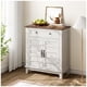 thumbnail image 1 of 3 niveles adjustable estante estilo rural almacenamiento gabinete con 7 gears - multi-functional waterproof entrada gabinete in blanca y brown para kitchen y dining room, 1 of 6
