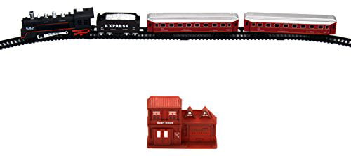 Rail King Classic Train Track Set Kids Fun Game Toy Battery Operated With Light 