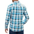 thumbnail image 2 of sogami Men's Plaid Button Up Cotton Long Sleeve Shirts Big & tall Gingham Shirt, 2 of 9
