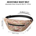 thumbnail image 3 of Fanny Pack Beige Christmas Gingerbread Man Pattern Waist Pack Bag,Running Cross Bag,Waterproof Large Fanny Packs for Women Men for Travel Running Hiking Cycling, 3 of 6