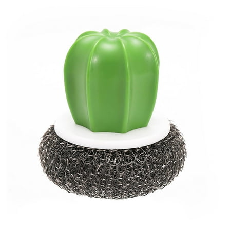 ACDANC Scrub Brush,Effective Dish Brush with Handle,Creative Cactus Design Cleaning Brushes