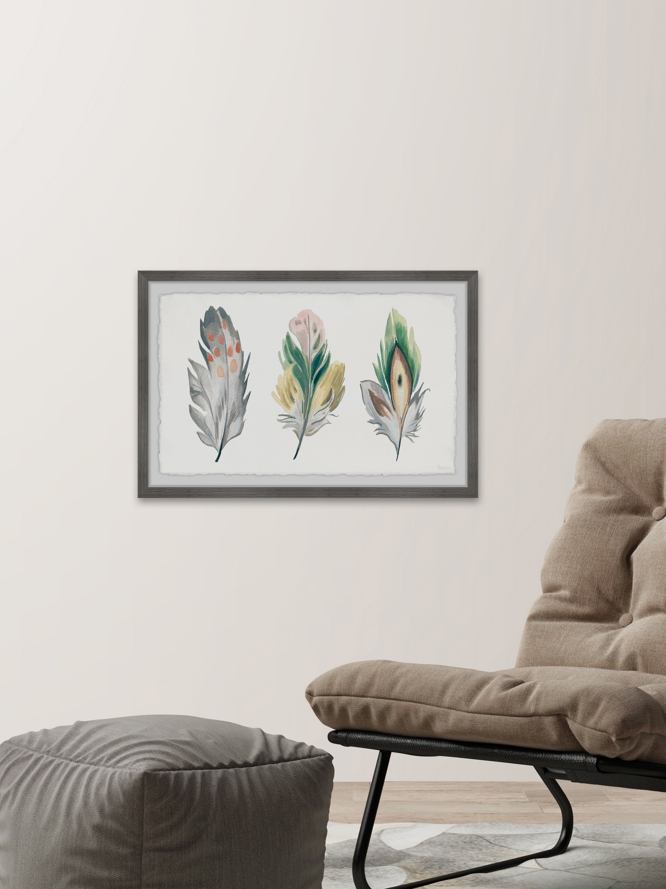 Parvez Taj Festive Feathers Framed Wall Art
