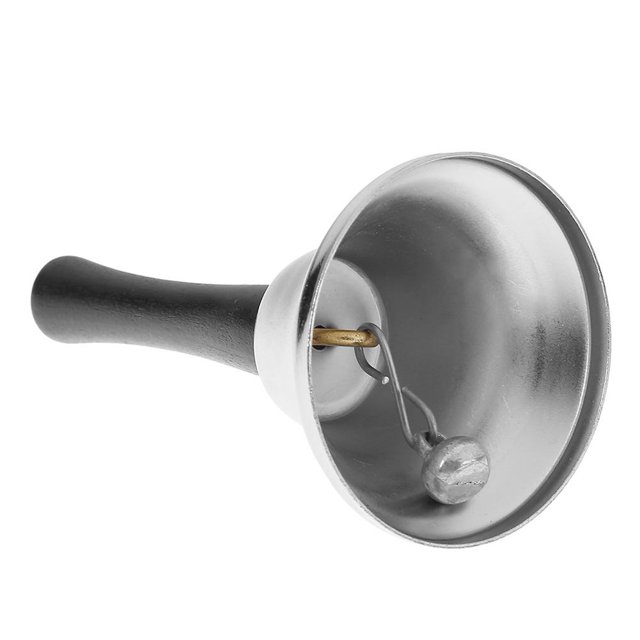 Campana De Mano Campana de mano de Navidad de metal Año Nuevo Fiesta de Papá Noel Celebre el sonajero (Plata) Tmvgtek Libre de BPA