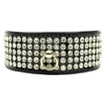 thumbnail image 4 of Dog, Puppy  Pet Collar, "Patent Five Row Clear Crystal", 4 of 7