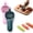 Green and Pink, variant on ZHCBAUA Handheld Fruit Slicer & Corer for Jujube Cherry Olive Grape Tomatoes Egg, 1 Count