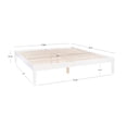 thumbnail image 3 of Powell Plumley 15.75" High Low Profile Platform Bed Frame, King, White, 3 of 15