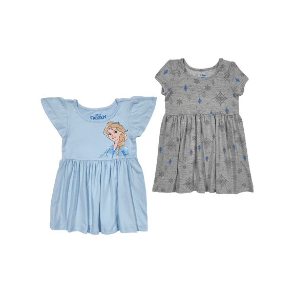 Disney Frozen Toddler Girls' Elsa 2 Pack Casual Dresses, Sizes 2T-4T