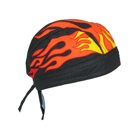 Carhartt Lined Cap - Size one size Men's Cotton Lined Flames Do Rag Cap, Black