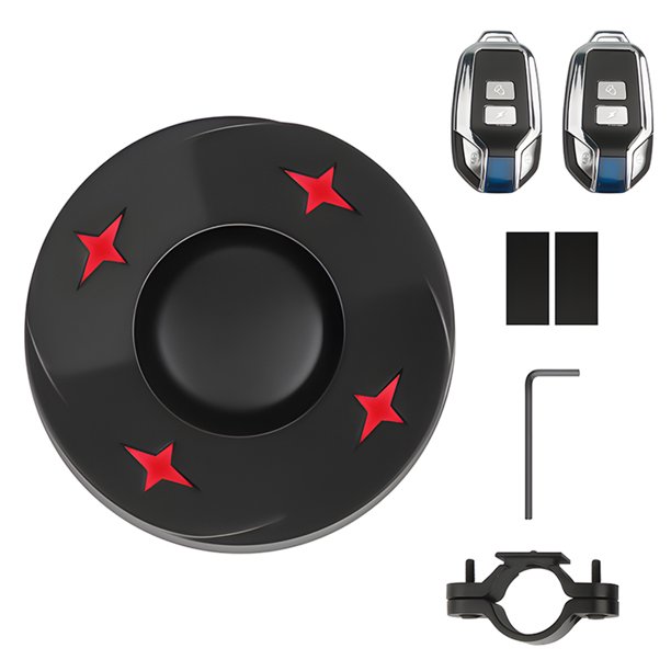 Lámpara de cola de bicicleta Luz trasera para bicicleta, recargable por USB, luz trasera para bicicleta, alarma antirrobo, resistente al agua con 4 modos de luz, mando a distancia para bicicleta de mo Romacci Lámpara de cola de bicicleta