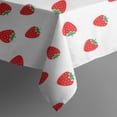 thumbnail image 5 of Red Strawberry Plants Fruit White Pattern Square Tablecloth,Waterproof Square Table Cover,Wipeable Spillproof Washable Table Cover for Home Kitchen Party Decor 42"X42"(107x107cm), 5 of 6