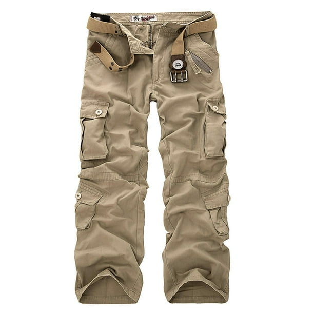 loose fit multi pocket cargo pants men's casual hip hop