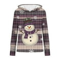 thumbnail image 6 of Womens Tops Christmas Hooded Sweatshirt Printed Long Sleeved Casual Pullover Sweatshirt,Tops for Women Purple M, 6 of 6