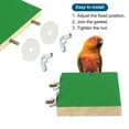 thumbnail image 3 of Bird Perch Stand Platform Parrot Wood Paw Grinding Clean Playground Cockatiel, Green, 3 of 5