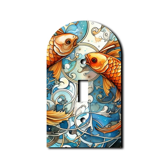 Off The Wall Plates - Pisces Zodiac Classic Decorative Acrylic Cover Single Light Switch Wallplate