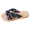 thumbnail image 5 of Rokment Women's Butterfly Beach Slides Sandals 2026 Summer Bohemian Comfortable Casual Waterproof Straw Footbed Platform Walking Dress Slip on Slippers for Indoor Outdoor C Size 8.5, 5 of 6