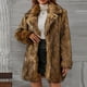 thumbnail image 2 of Abrigo de Piel Sintética Para Mujer Chaqueta Cálida Invierno Turn Down Collar Prendas de Abrigo Odeerbi ODB178512, 2 of 9
