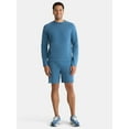 thumbnail image 2 of Athletic Works Men's and Big Men's Fusion Double Knit Crewneck Sweatshirt, Sizes S-5XL, 2 of 5