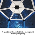 thumbnail image 3 of HOTEEL 12x12ft Outdoor Pop up Gazebo, 6 Sided Camping Canopy Tent with Mesh Windows, Portable Carry Bag, Waterproof, UV 50+, Large Shade Tents for Outdoor Camping, Backyard, Blue, 3 of 11