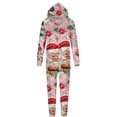 thumbnail image 4 of Penkiiy Matching Christmas Onesie Pajamas for Family, Hooded One Piece Vacation PJs, Cute Printed Holiday Loungewear S Multicolor, 4 of 6