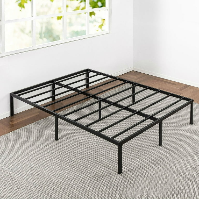 Metal platform bed frame with headboard attachment deals