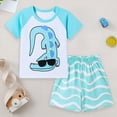 thumbnail image 2 of HCNTES Toddler Boy Summer Clothes Outfits Crewneck Kids Cotton Short Sleeve Shirt Shorts Set Toddler Boy Cool Clothes, 2 of 8