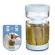 thumbnail image 1 of Tarro de pepinillos de cristal blanco con colador abatible, 1 litro, 1 of 6