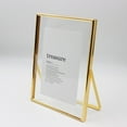 thumbnail image 3 of Floating Picture Frame Metal Photo Frame Geometric Picture Frame Desk Vertical Frame for Pictures Photos Desk Tabletop Display Decor, 3 of 6