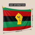 thumbnail image 2 of Black Power African Flag Decorative Tapestry 60x80 Inches Wall Hanging Tapestry For Bedroom Living Room, 2 of 6