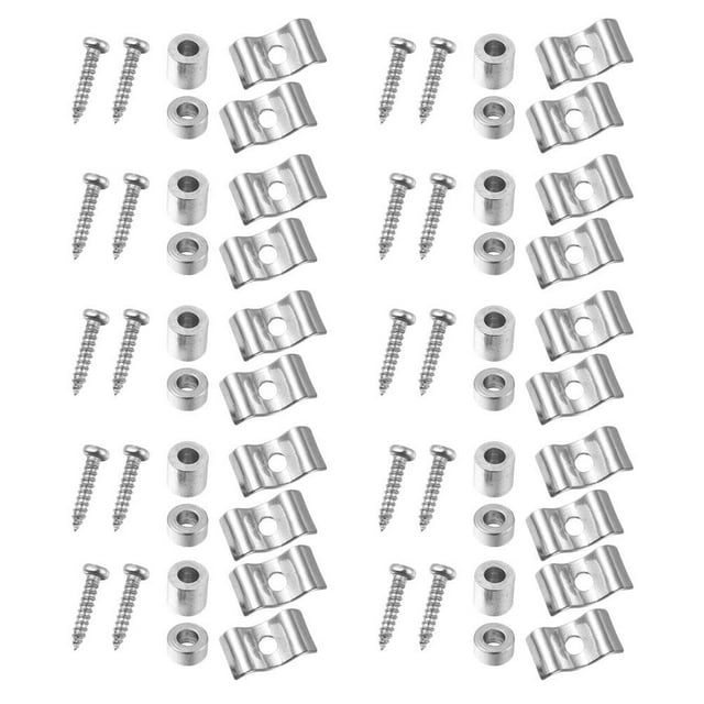 Miangastore Piquets d'Accord de Cordes de Guitare Argent Rectangulaires pour Individus 10 Ensembles 0.3x0.5in