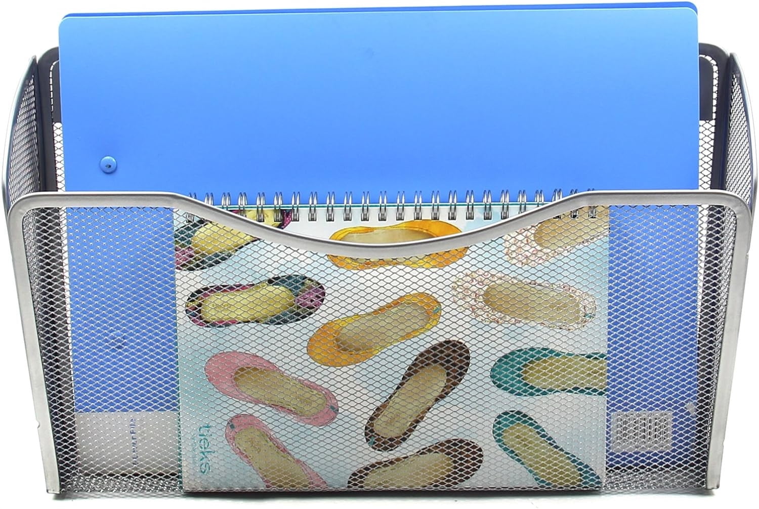 Paper Storage Letter Shelf,Hanging File Organiser,Mesh Storage Magazine Holder,Wall Mounted Magazine File Rack,Office Wall Shelves for School Paper, Document, Mails, Newspapers, Letter, Office