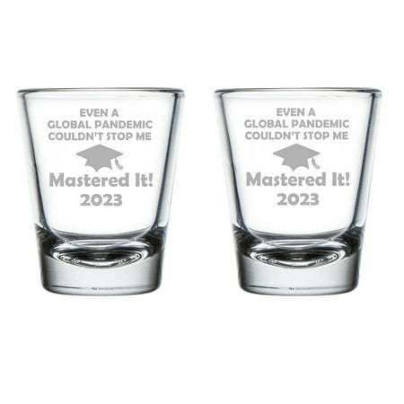 

Set of 2 Shot Glasses 1.75oz Shot Glass Mastered It 2023 Couldn t Stop Me Graduation Masters Degree