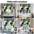 thumbnail image 6 of Abstract Graffiti Swag Curtain Valance for Windows, Green Black Ornamental Motif Window Treatments Short Swag Topper for Kitchen Windows Bathroom Bedroom, 36"x45", 6 of 8