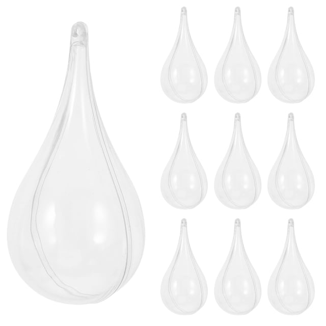 10 cajas de dulces con forma de gota de agua, transparentes, para regalos de fiesta, para el hogar, tiendas y embalaje de regalos